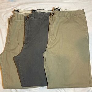 Lot of 3 khaki relaxed pants